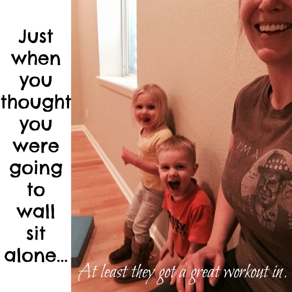 wall sit with kids