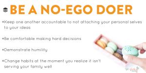 be a No Ego Doer buffer values for family