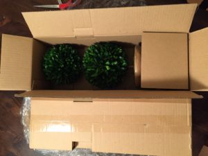 fake plants opening box