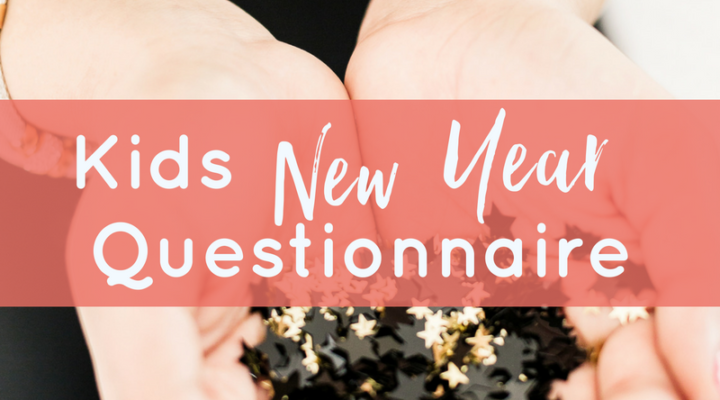 New Year’s “All About Me” Children’s Questionnaire